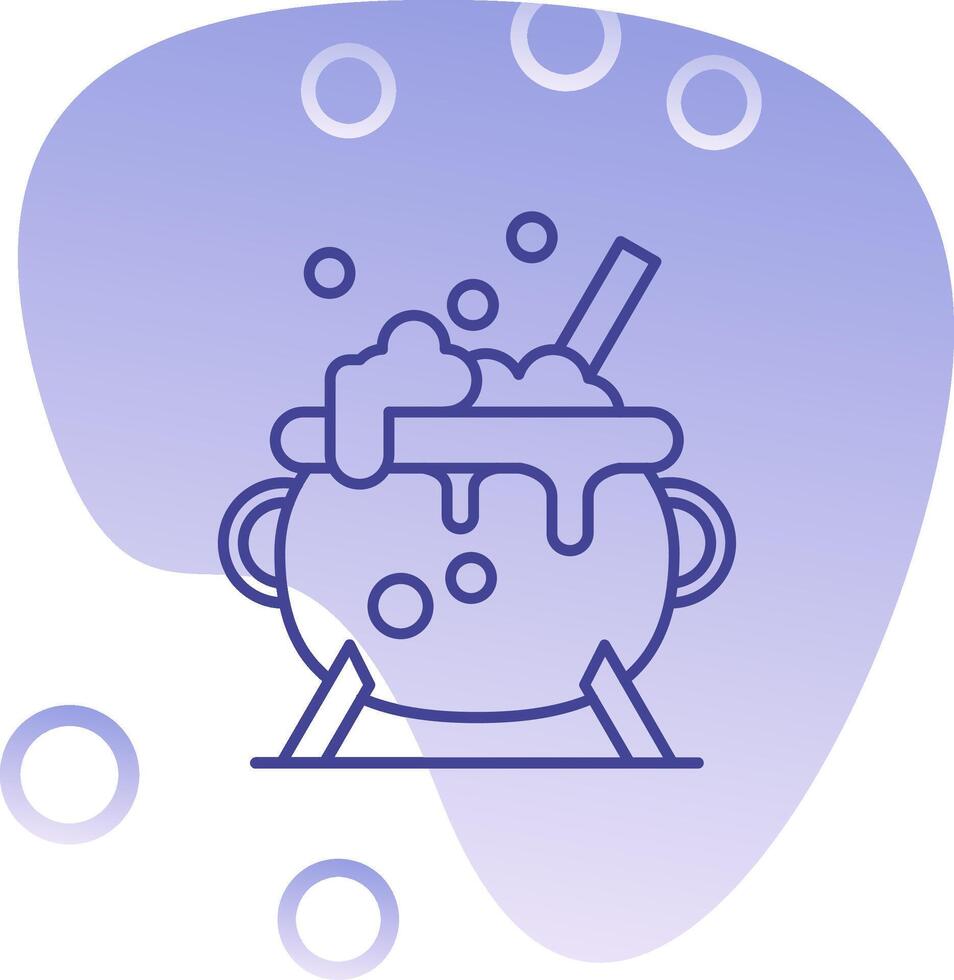 Cauldron Gradient Bubble Icon vector