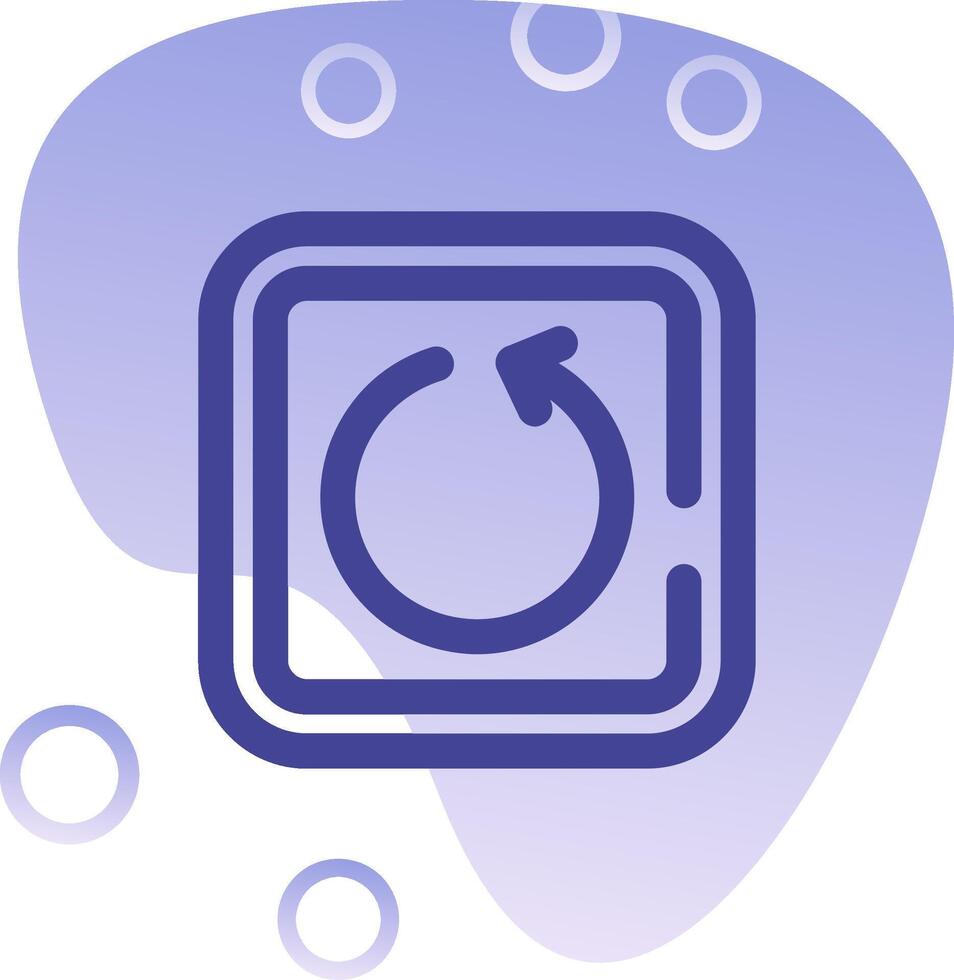 Undo Gradient Bubble Icon vector
