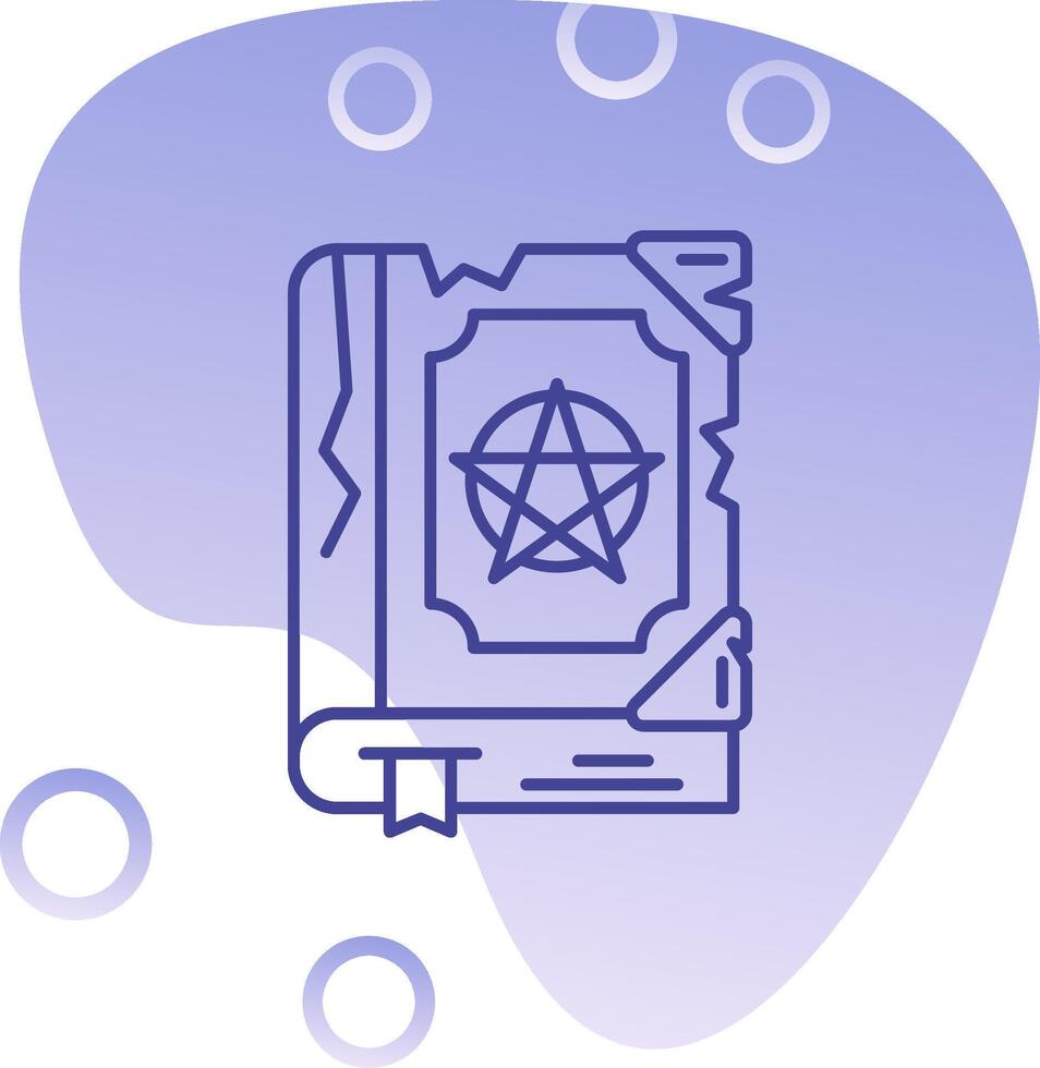 Magic book Gradient Bubble Icon vector