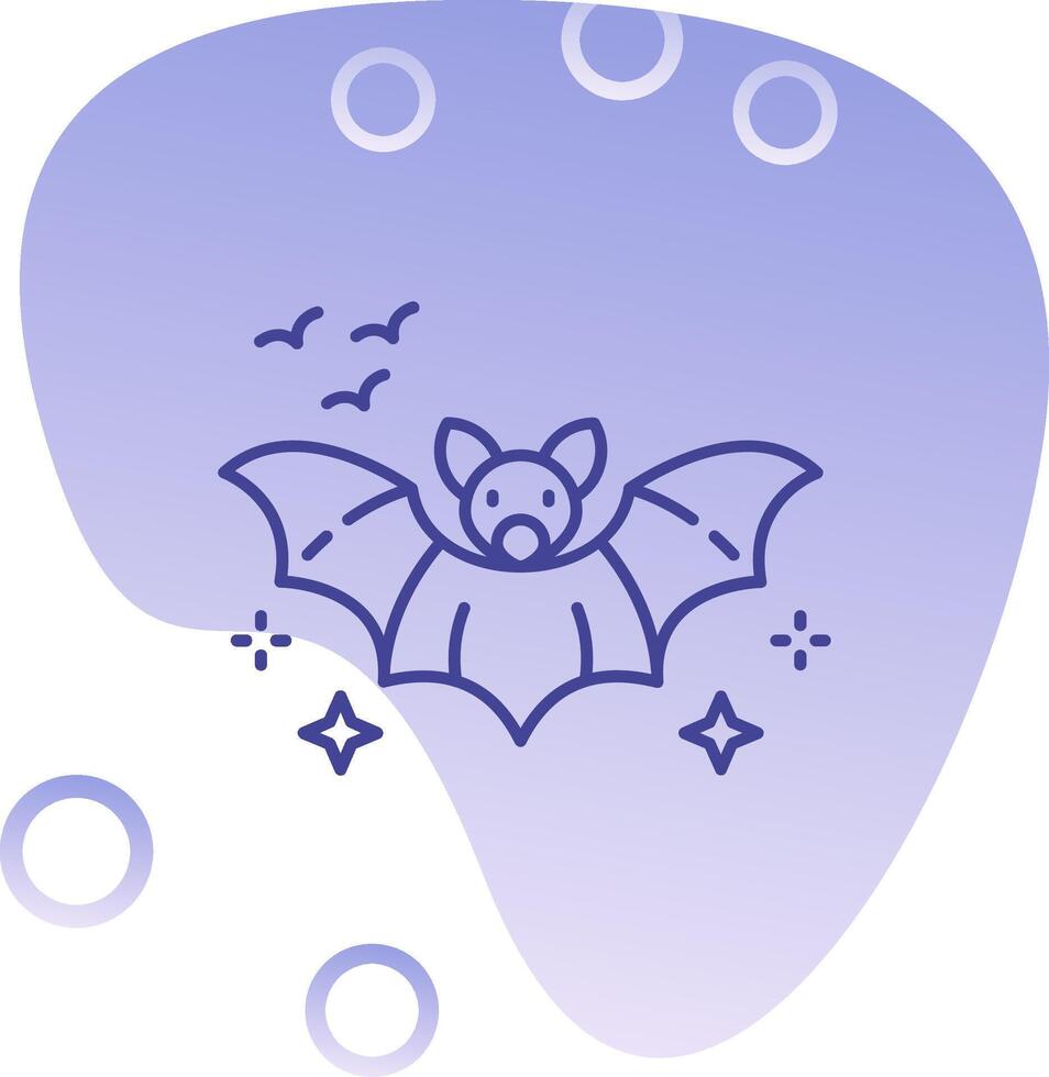 Bat Gradient Bubble Icon vector