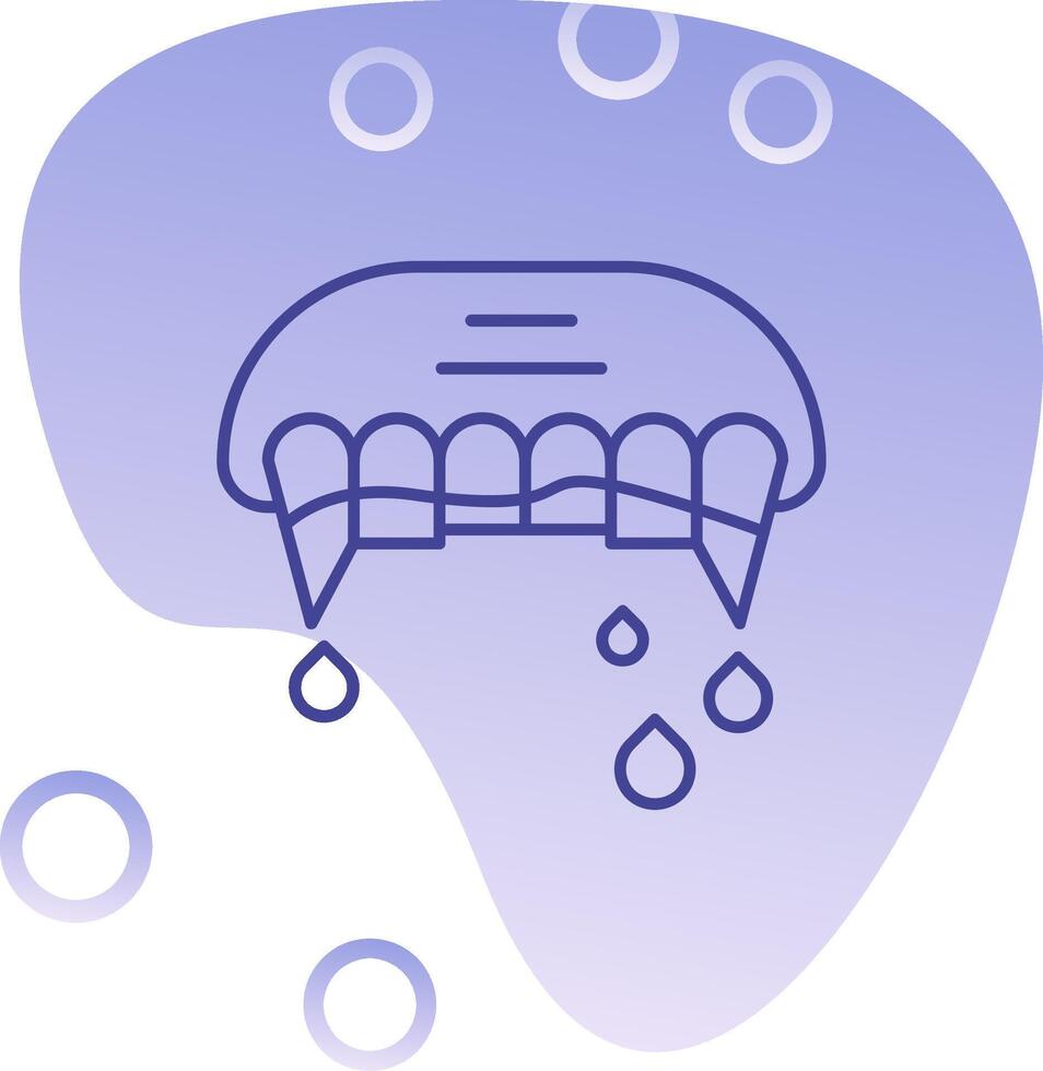 Teeth Gradient Bubble Icon vector