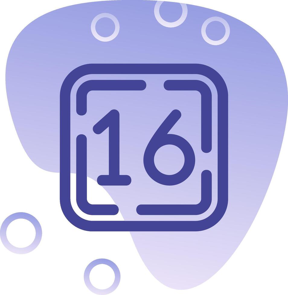 Sixteen Gradient Bubble Icon vector