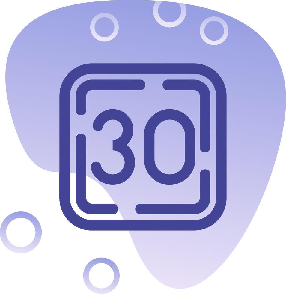 Thirty Gradient Bubble Icon vector