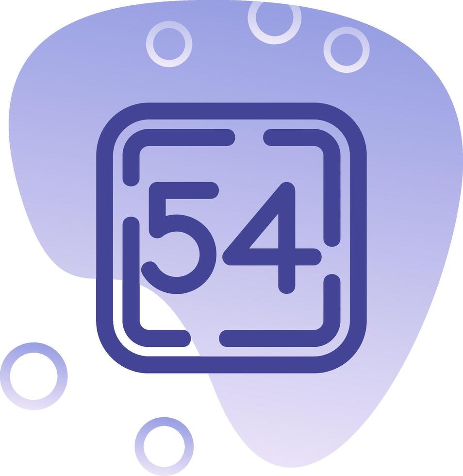 Fifty Four Gradient Bubble Icon vector