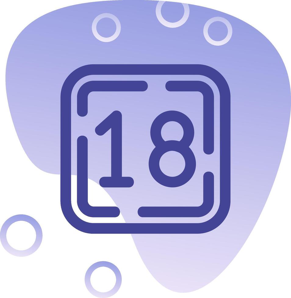 Eighteen Gradient Bubble Icon vector
