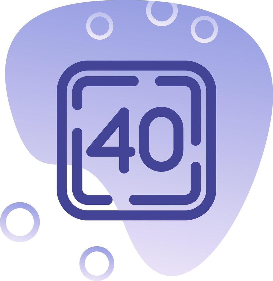 Forty Gradient Bubble Icon vector