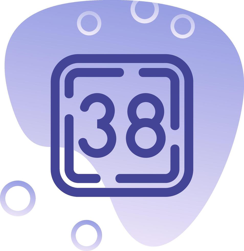 Thirty Eight Gradient Bubble Icon vector