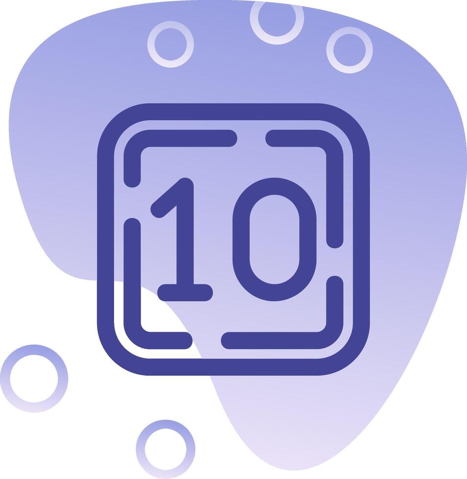 Ten Gradient Bubble Icon vector