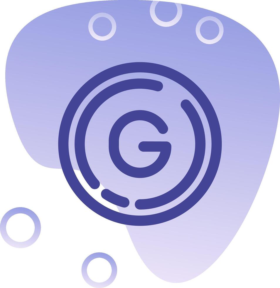 Letter g Gradient Bubble Icon vector