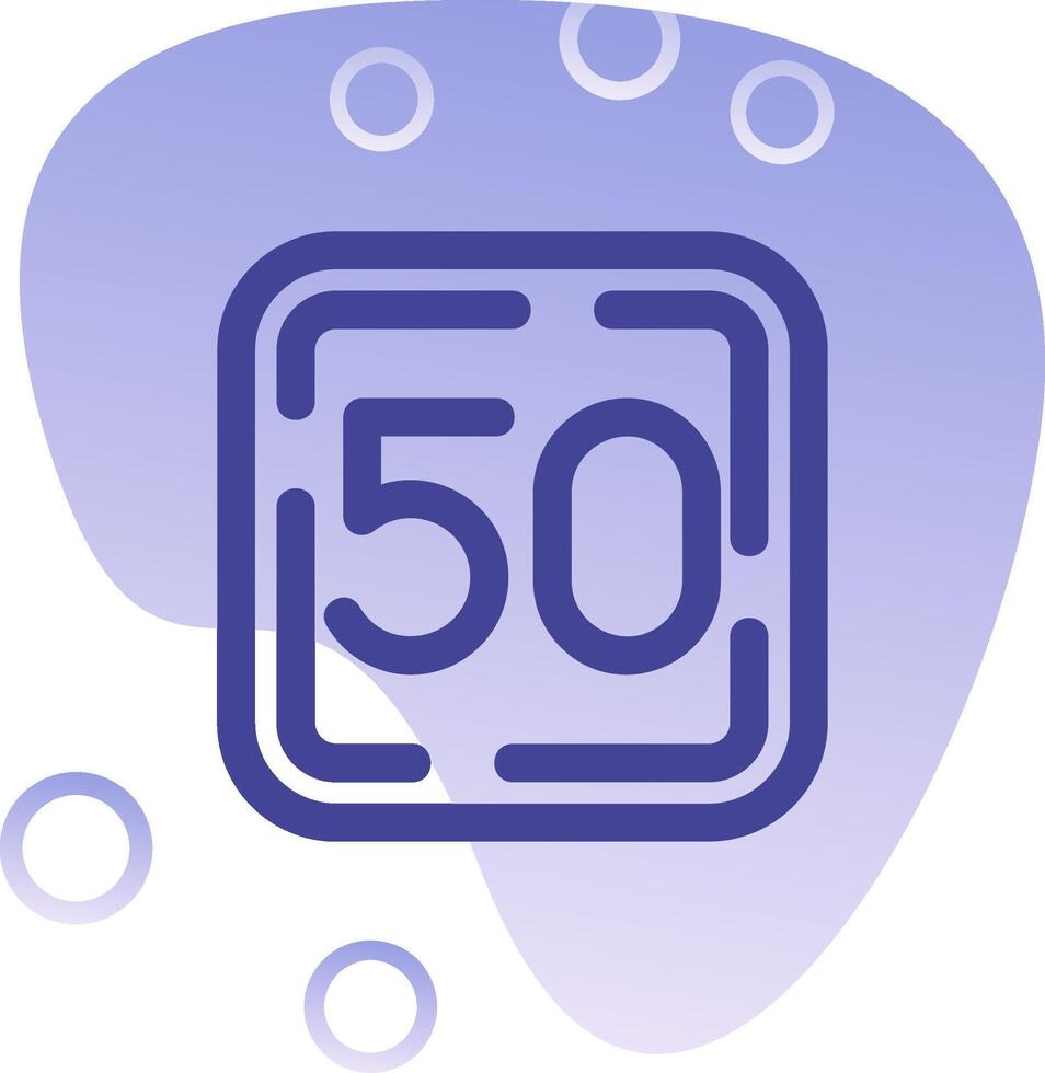 Fifty Gradient Bubble Icon vector