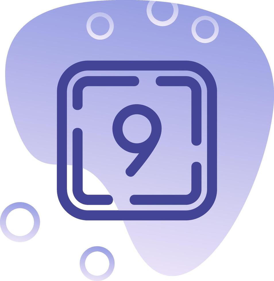 Nine Gradient Bubble Icon vector