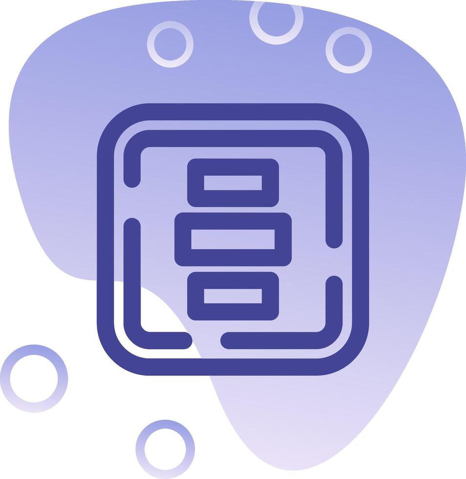 Horizontal Alignment Gradient Bubble Icon vector