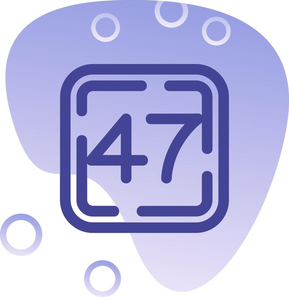 Forty Seven Gradient Bubble Icon vector