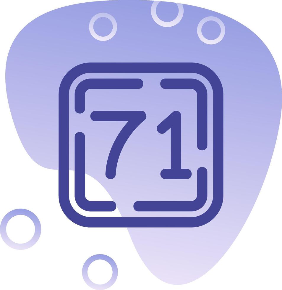 Seventy One Gradient Bubble Icon vector