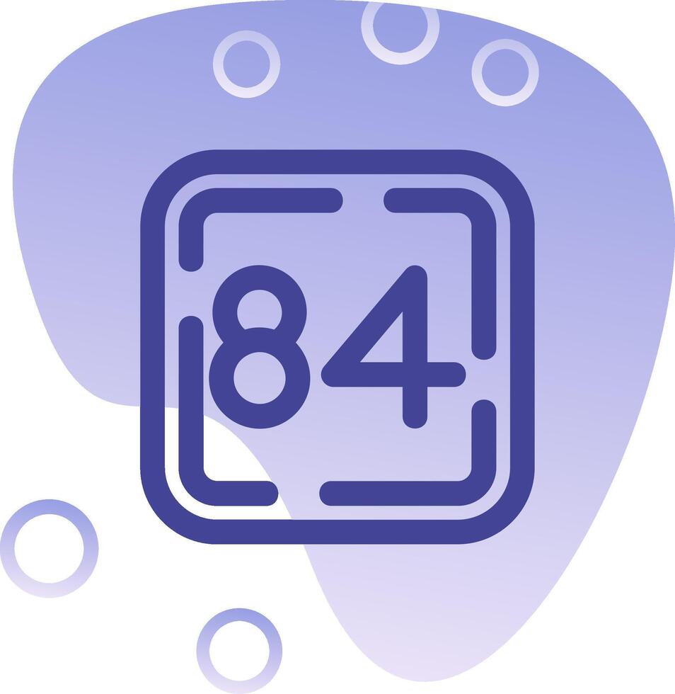 Eighty Four Gradient Bubble Icon vector