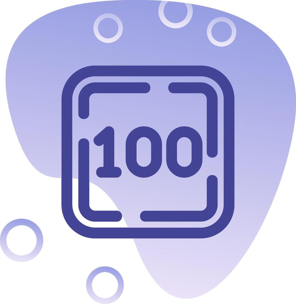 One Hundred Gradient Bubble Icon vector