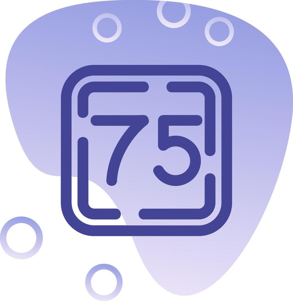 Seventy Five Gradient Bubble Icon vector