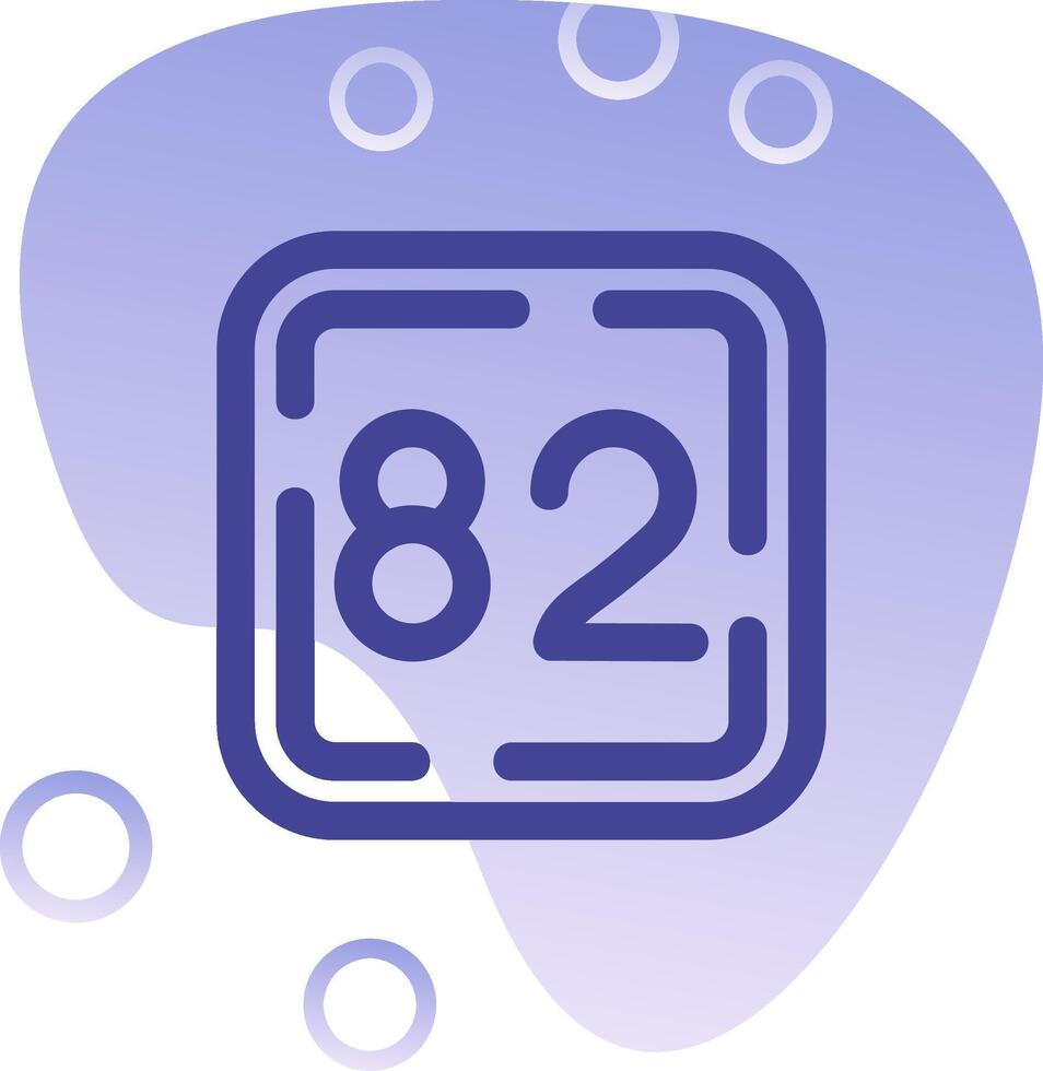 Eighty Two Gradient Bubble Icon vector