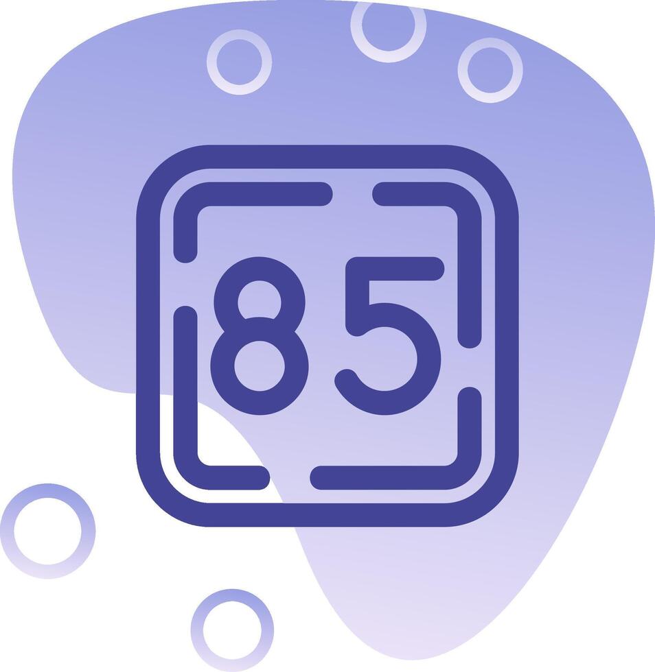 Eighty Five Gradient Bubble Icon vector