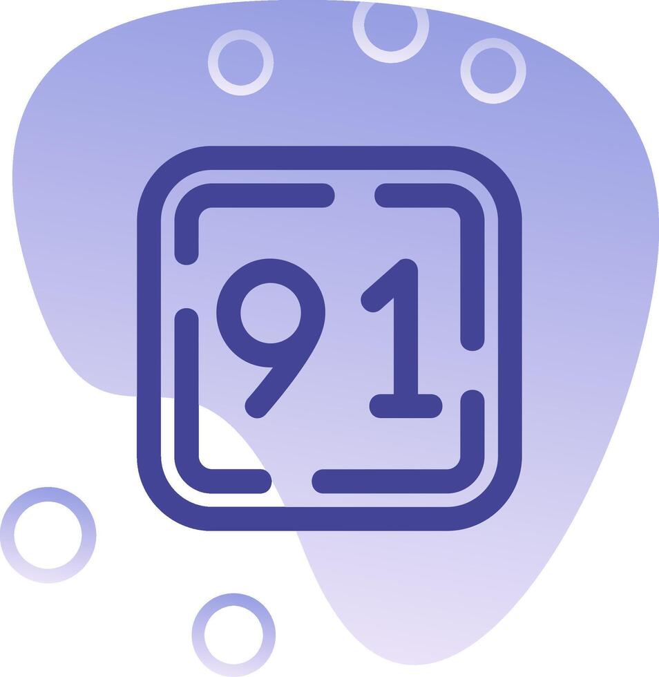 Ninety One Gradient Bubble Icon vector
