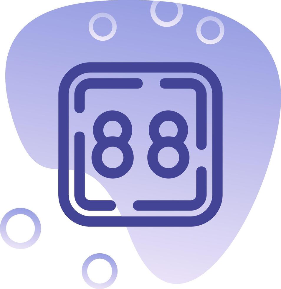 Eighty Eight Gradient Bubble Icon vector