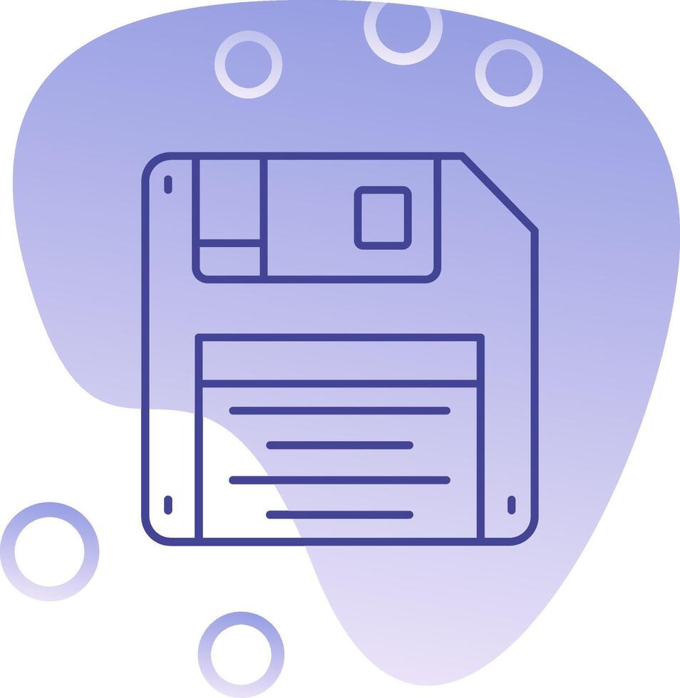 Floppy disk Gradient Bubble Icon vector