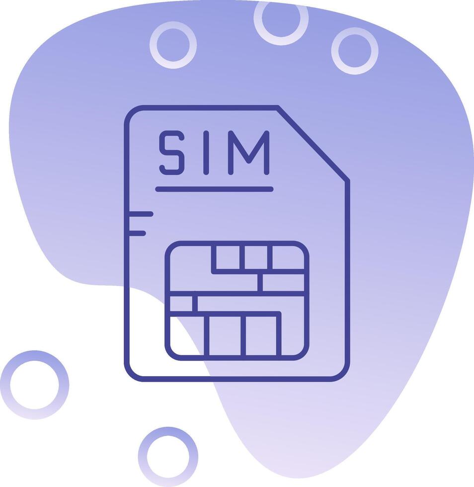 Sim Gradient Bubble Icon vector