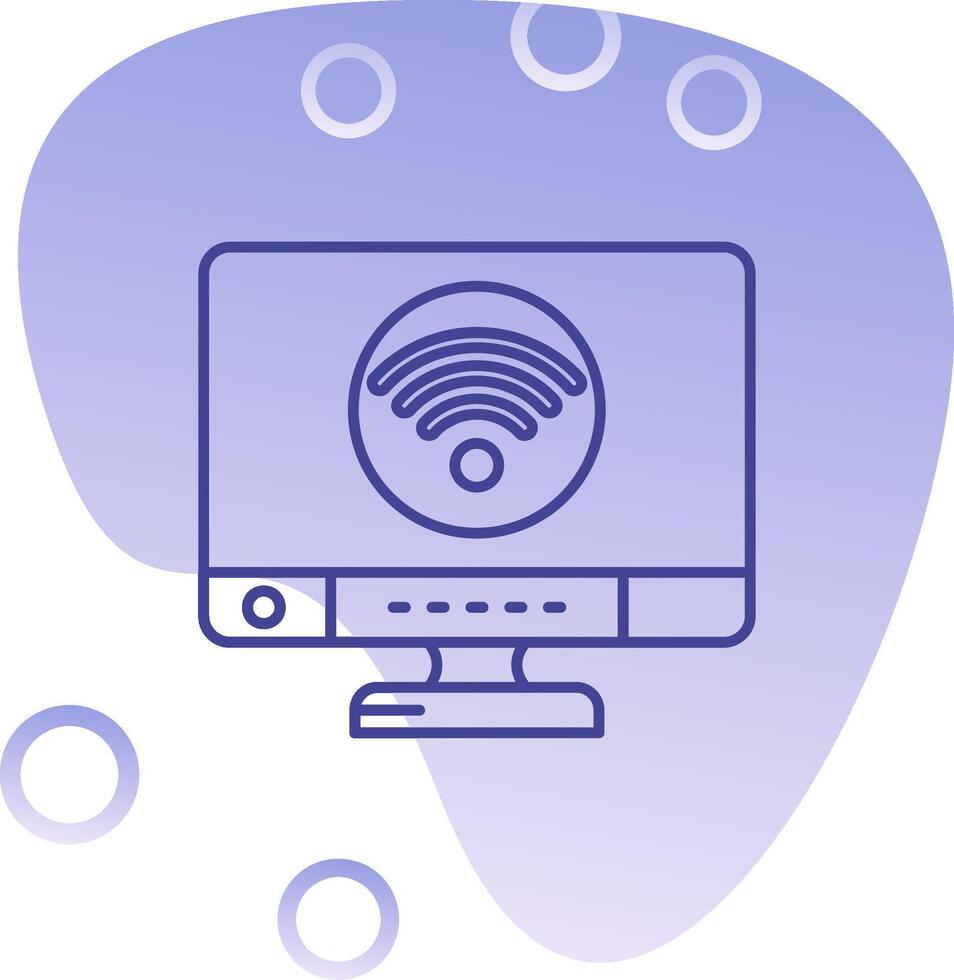 Wifi Gradient Bubble Icon vector