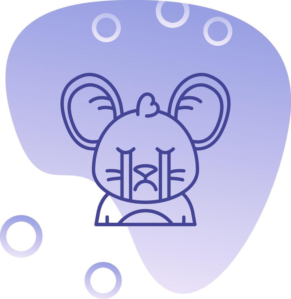 Cry Gradient Bubble Icon vector