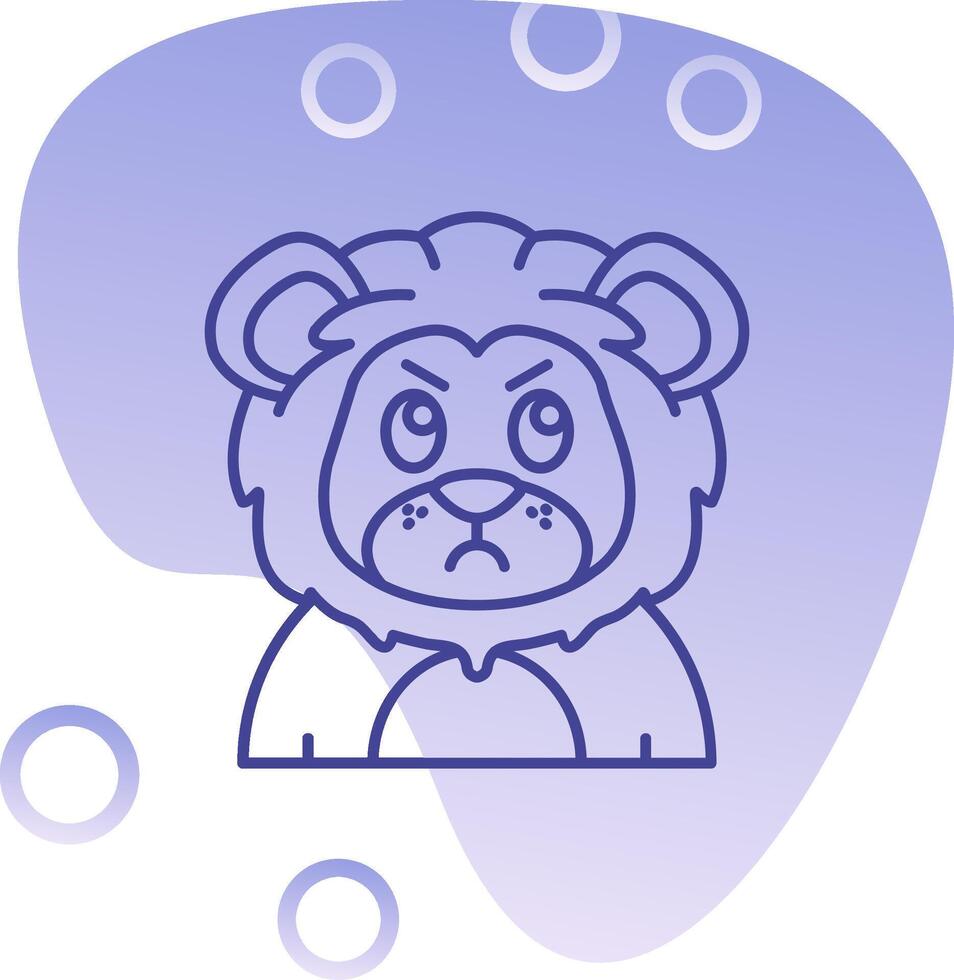 Angry Gradient Bubble Icon vector