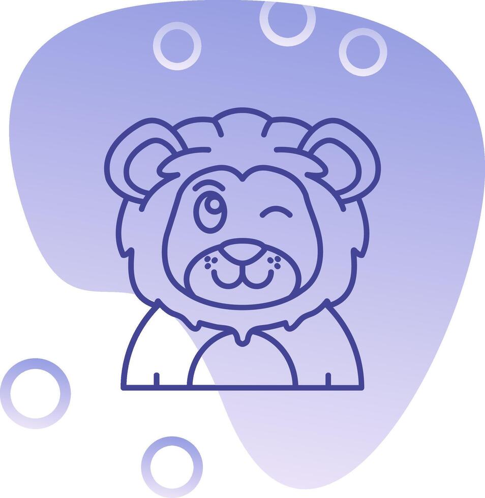 Wink Gradient Bubble Icon vector