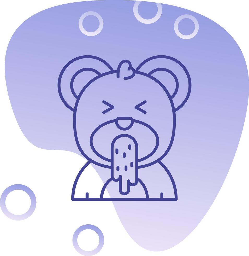Vomit Gradient Bubble Icon vector