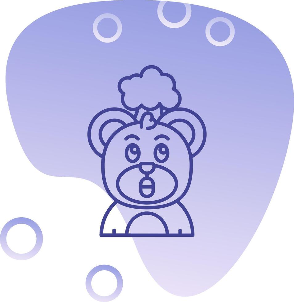 Exploding Gradient Bubble Icon vector