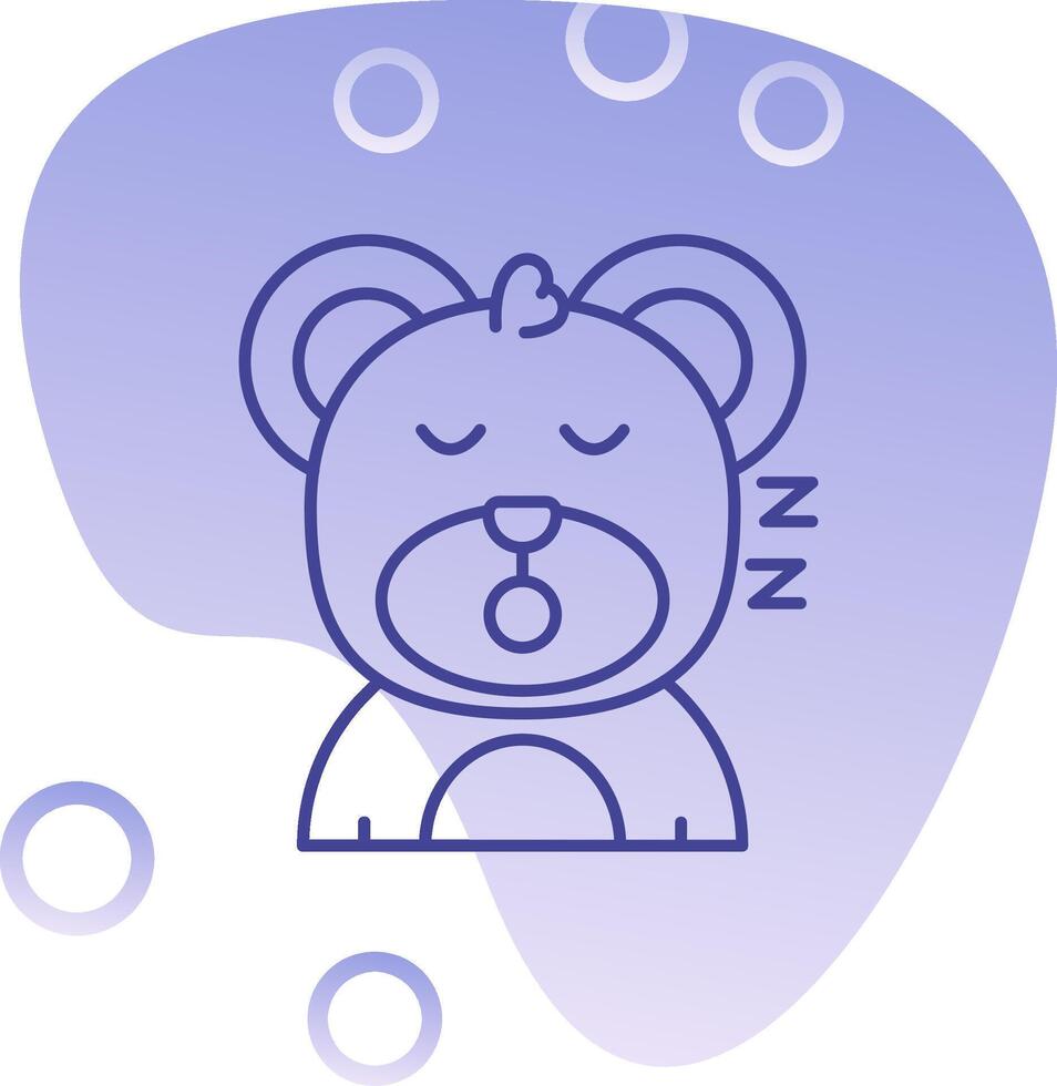 Sleep Gradient Bubble Icon vector