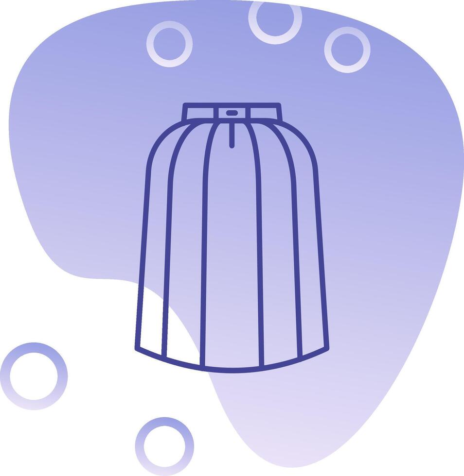 Long skirt Gradient Bubble Icon vector