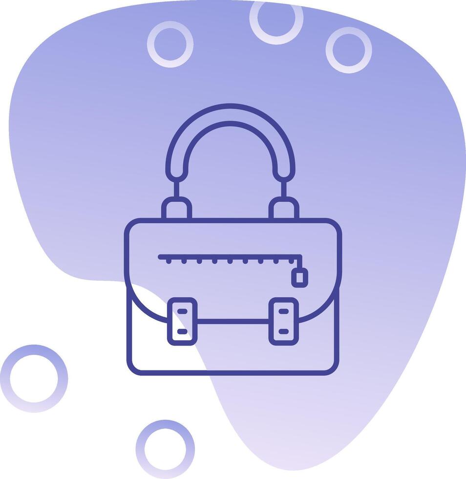 Handbag Gradient Bubble Icon vector