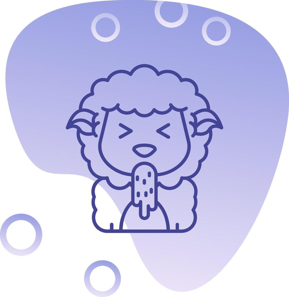 Vomit Gradient Bubble Icon vector