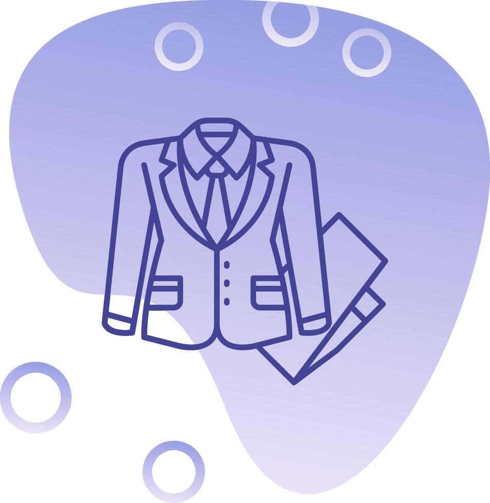 Business suit Gradient Bubble Icon vector