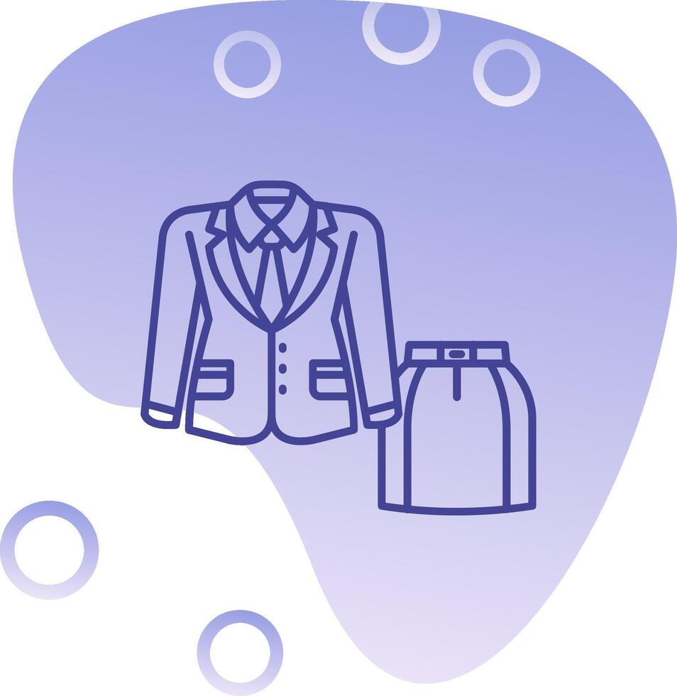 Women suit Gradient Bubble Icon vector