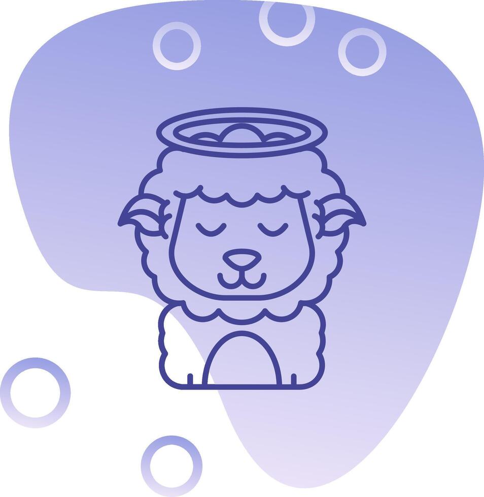 Angel Gradient Bubble Icon vector