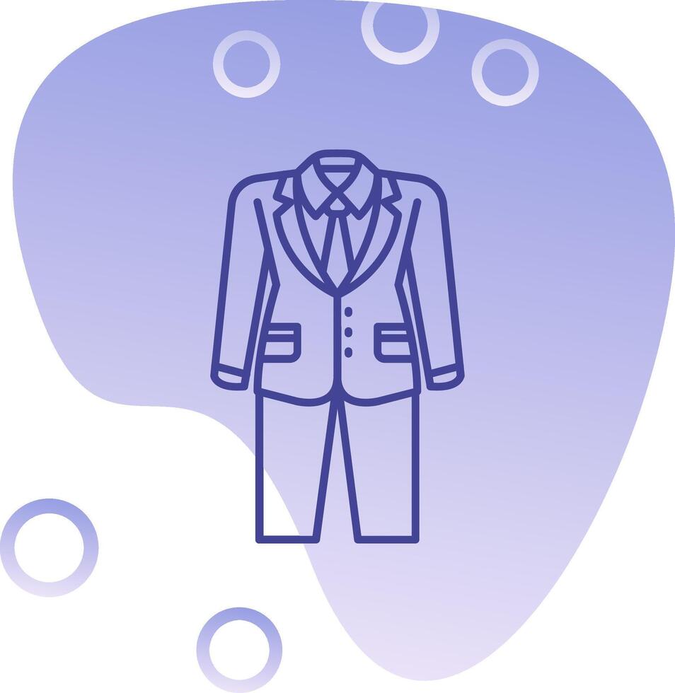 traje degradado burbuja icono vector