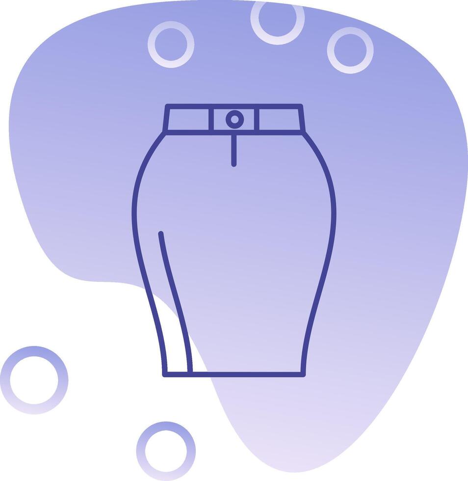 Skirts Gradient Bubble Icon vector