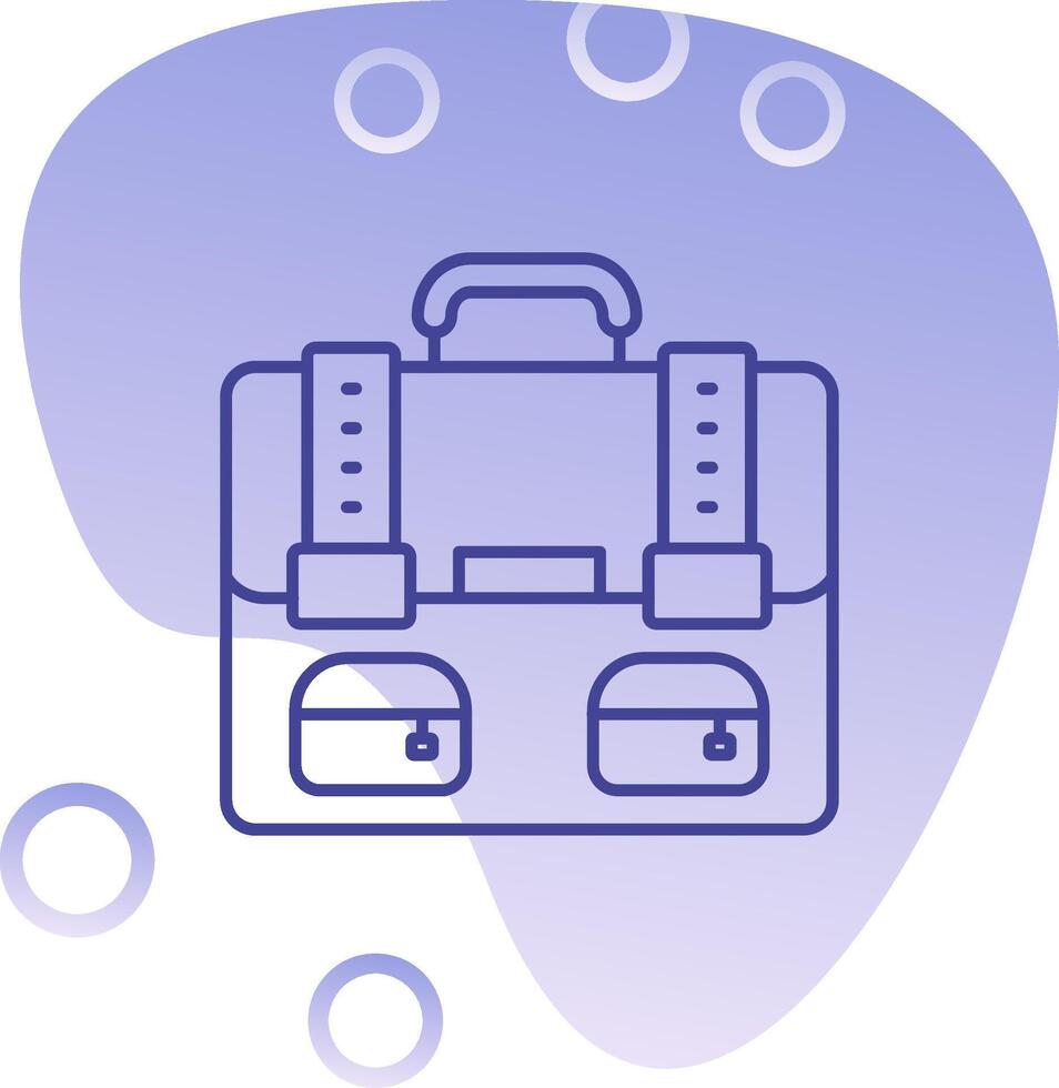 Bag Gradient Bubble Icon vector