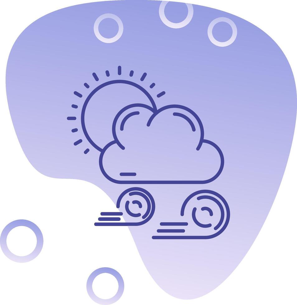 Weather Gradient Bubble Icon vector