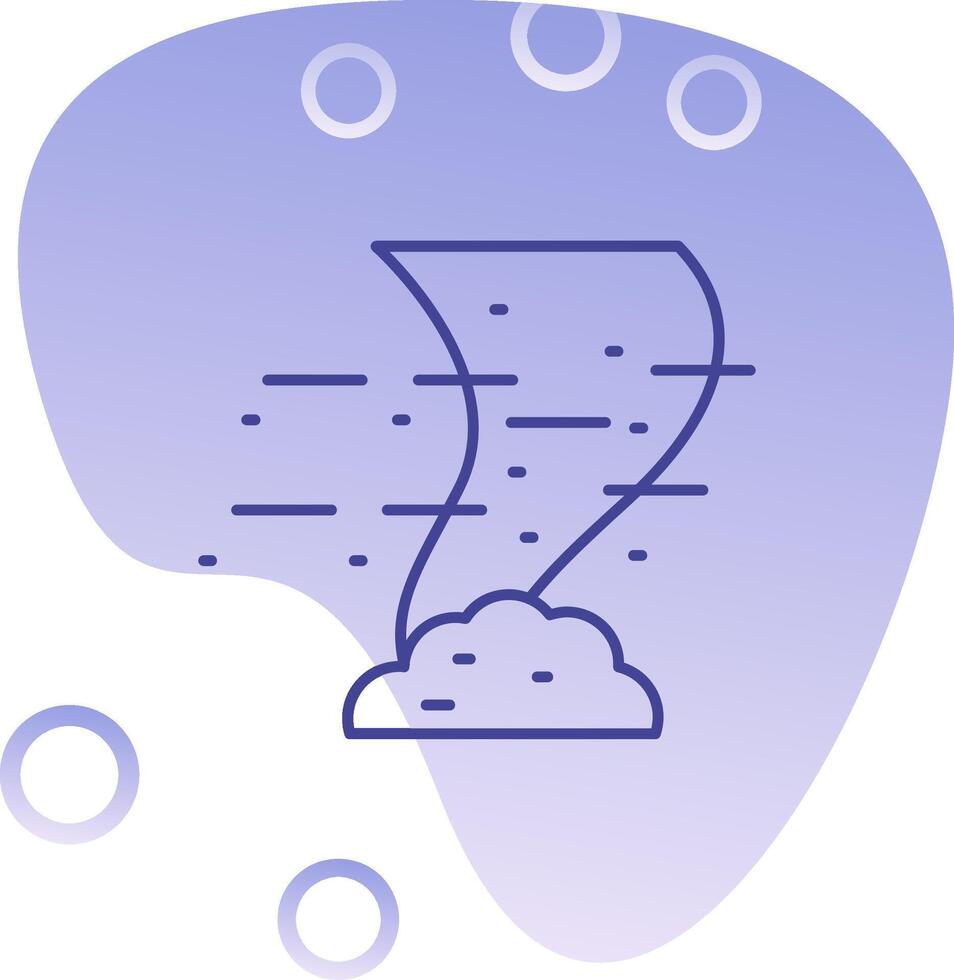 Tornado Gradient Bubble Icon vector