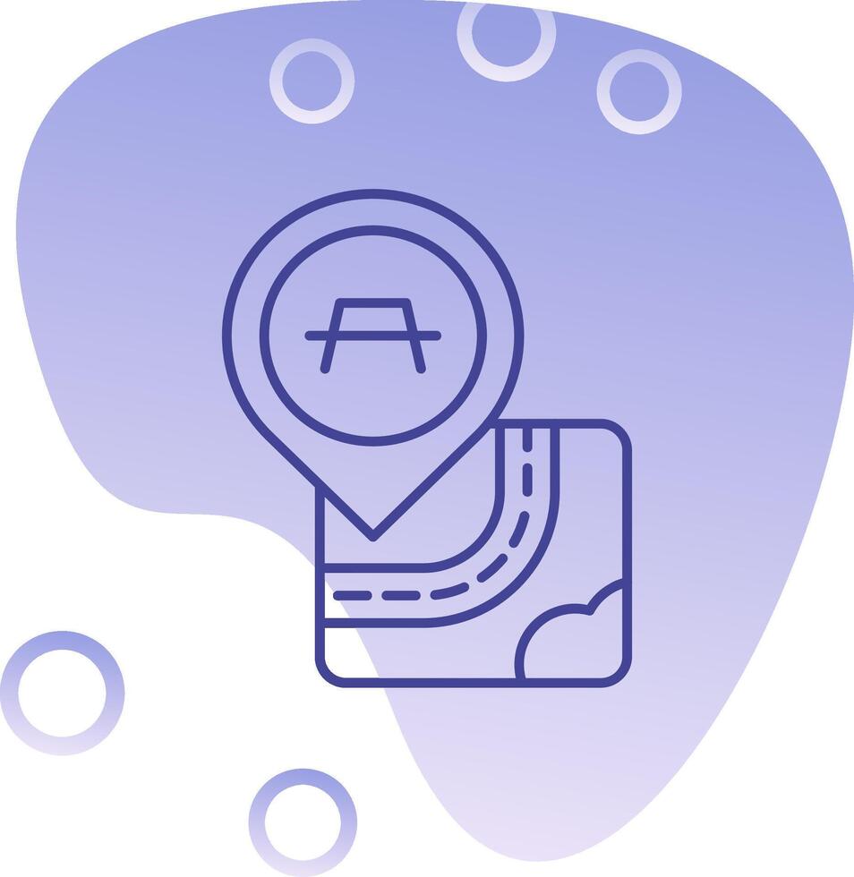 Picnic Gradient Bubble Icon vector