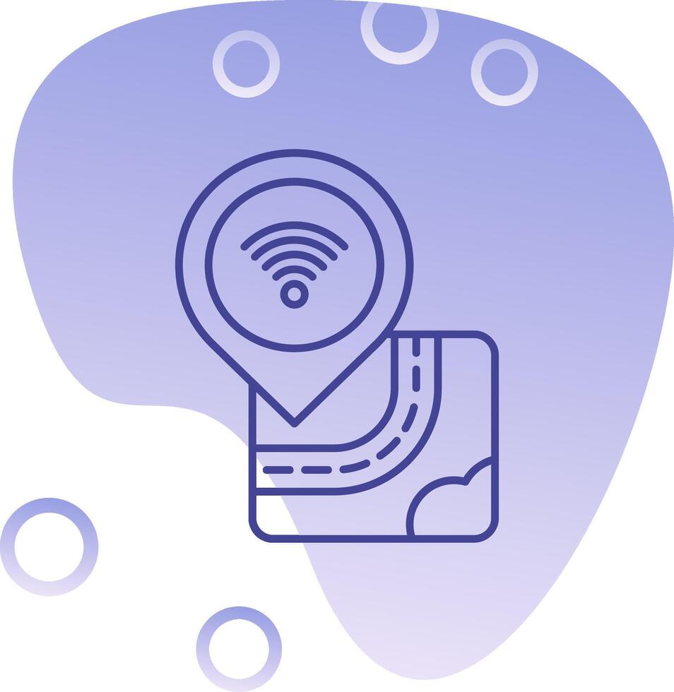 Wifi degradado burbuja icono vector