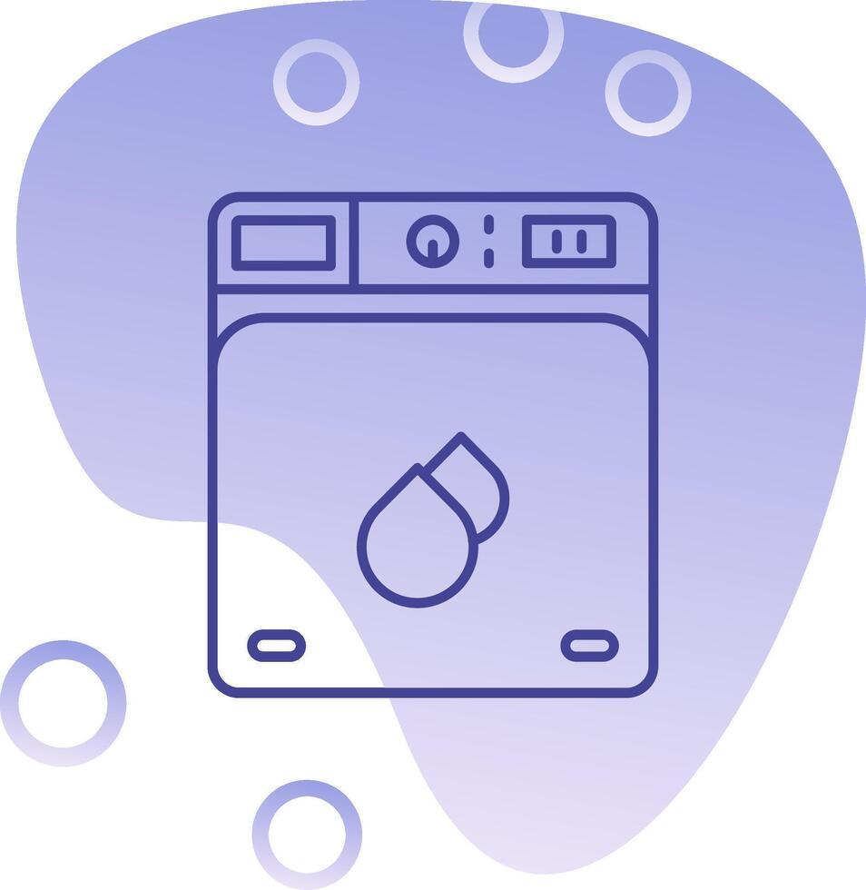 Laundry Gradient Bubble Icon vector