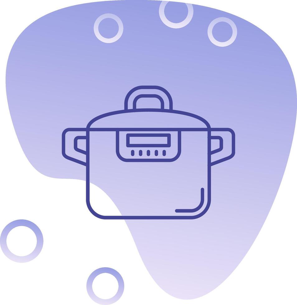 Pressure cooker Gradient Bubble Icon vector