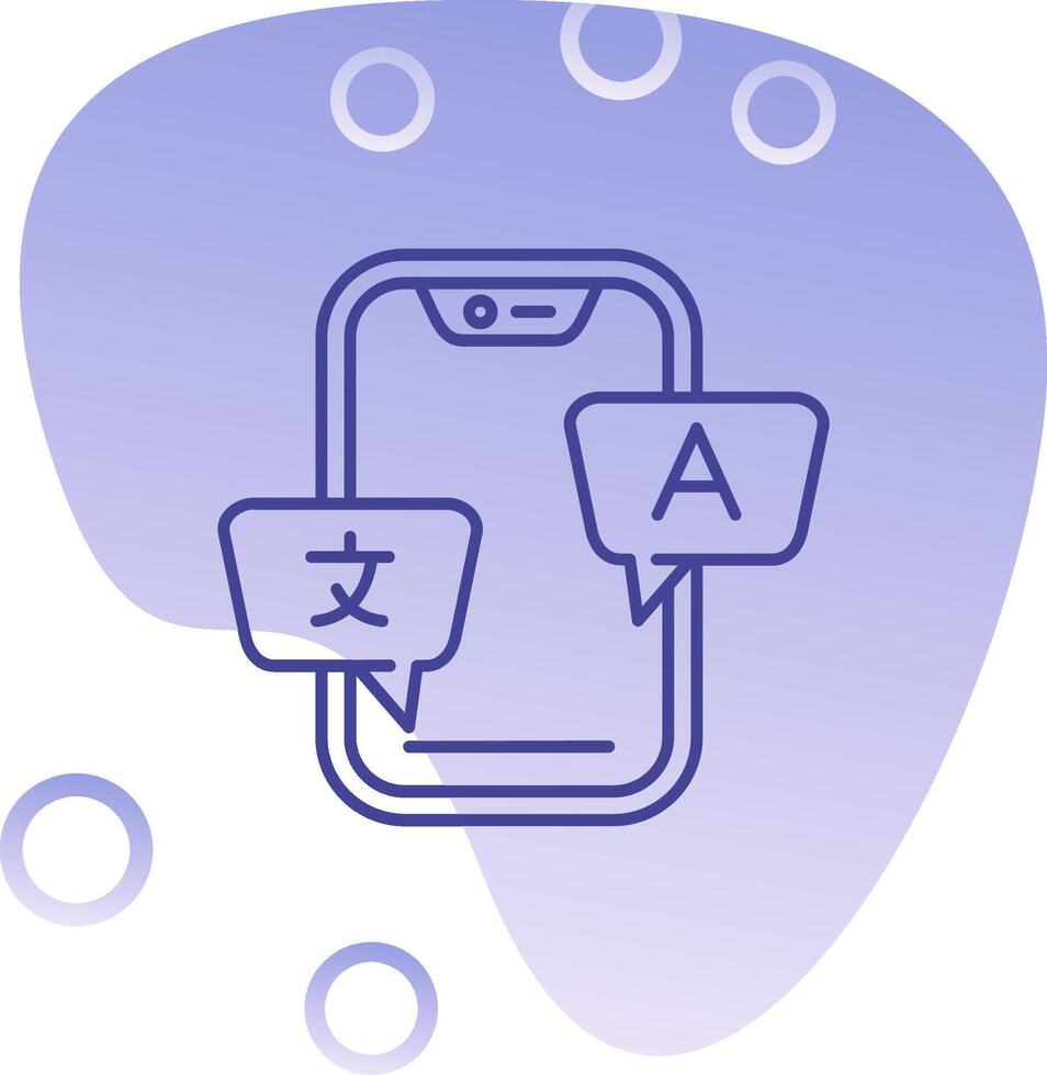 Translate Gradient Bubble Icon vector